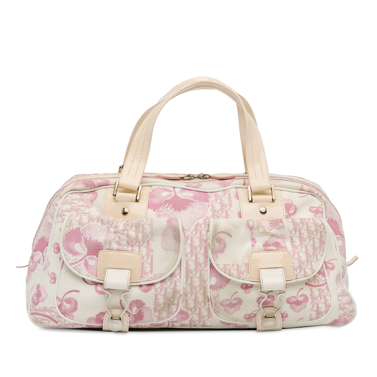 Oblique Girly Cherry Blossom Bowler Bag_0