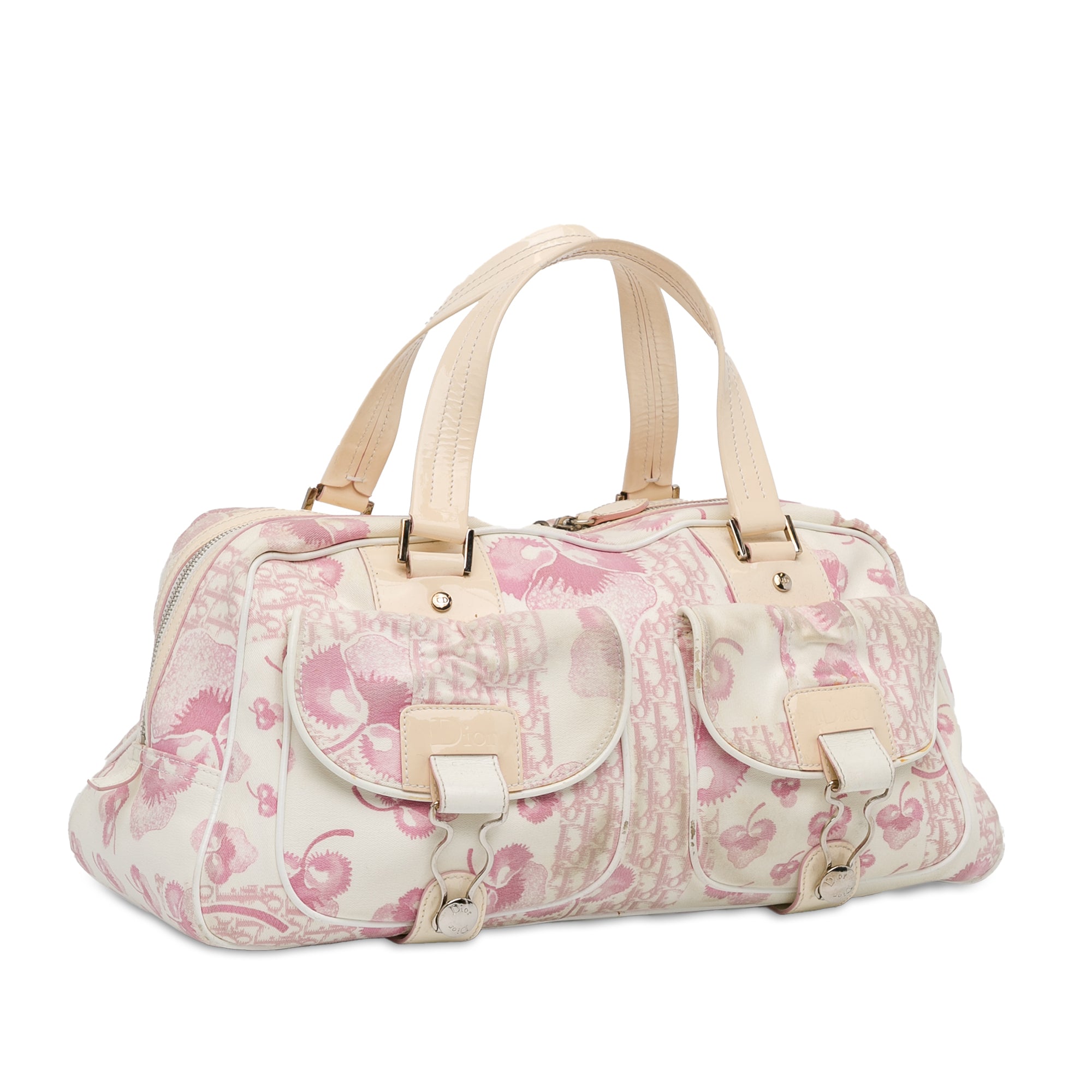 Oblique Girly Cherry Blossom Bowler Bag_1