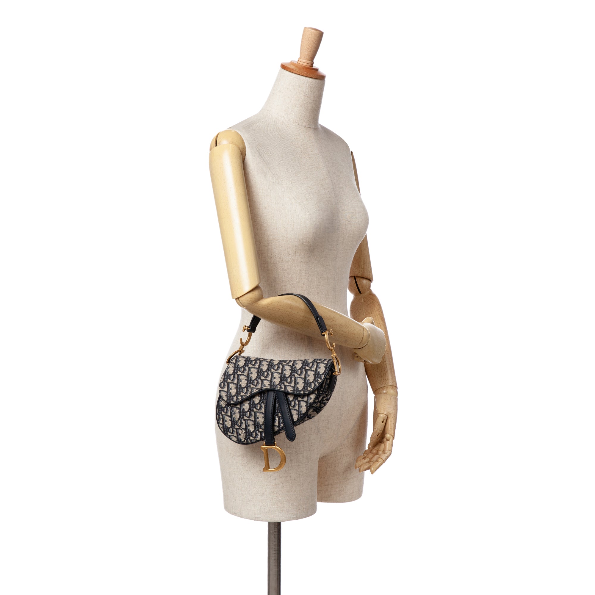 Mini Oblique Canvas Saddle Bag