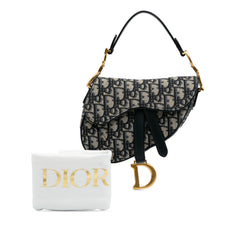 Mini Oblique Canvas Saddle Bag