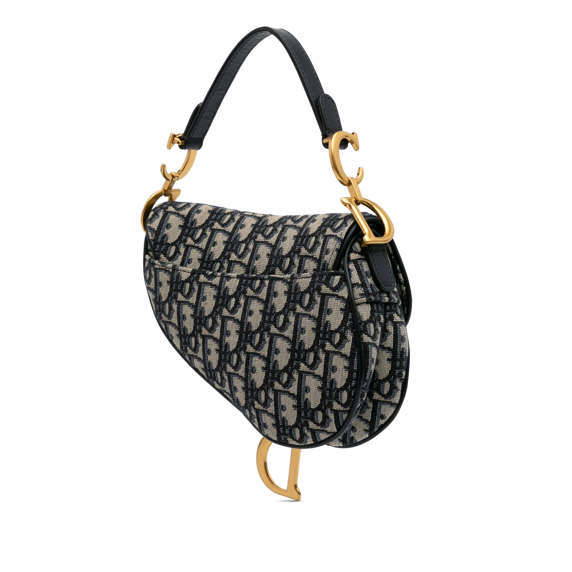 Mini Oblique Canvas Saddle Bag