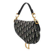 Mini Oblique Canvas Saddle Bag