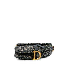 Mini Oblique Canvas Saddle Bag