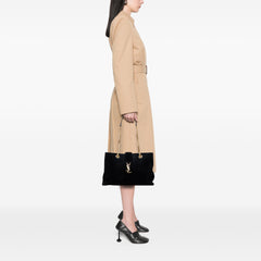 Suede Monogram Cassandre Shopper Tote