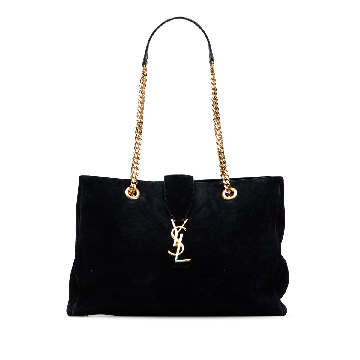 Suede Monogram Cassandre Shopper Tote