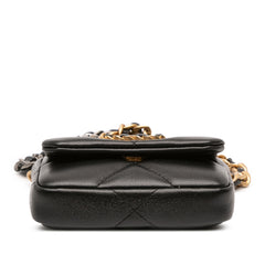 Lambskin 19 Flap Coin Purse With Chain