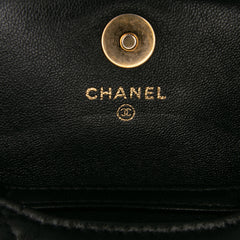 Lambskin 19 Flap Coin Purse With Chain