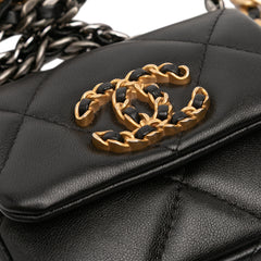 Lambskin 19 Flap Coin Purse With Chain