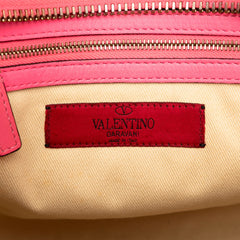 Medium Leather Rockstud Double Handle Tote