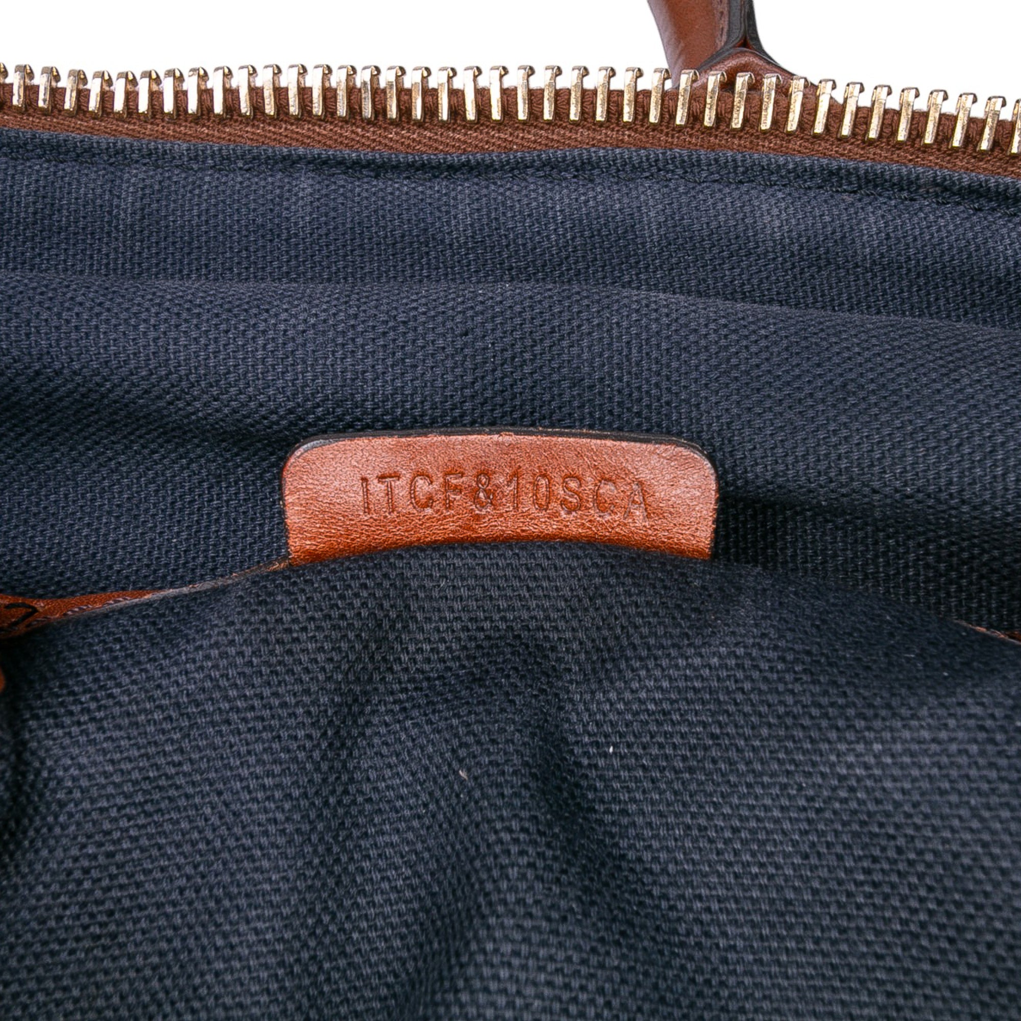 Small Leather Trimmed House Check Canvas Bridle Orchard Satchel