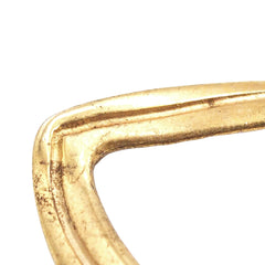 CC Gold Plated Teardrop Dangle Hoop Clip On Earrings