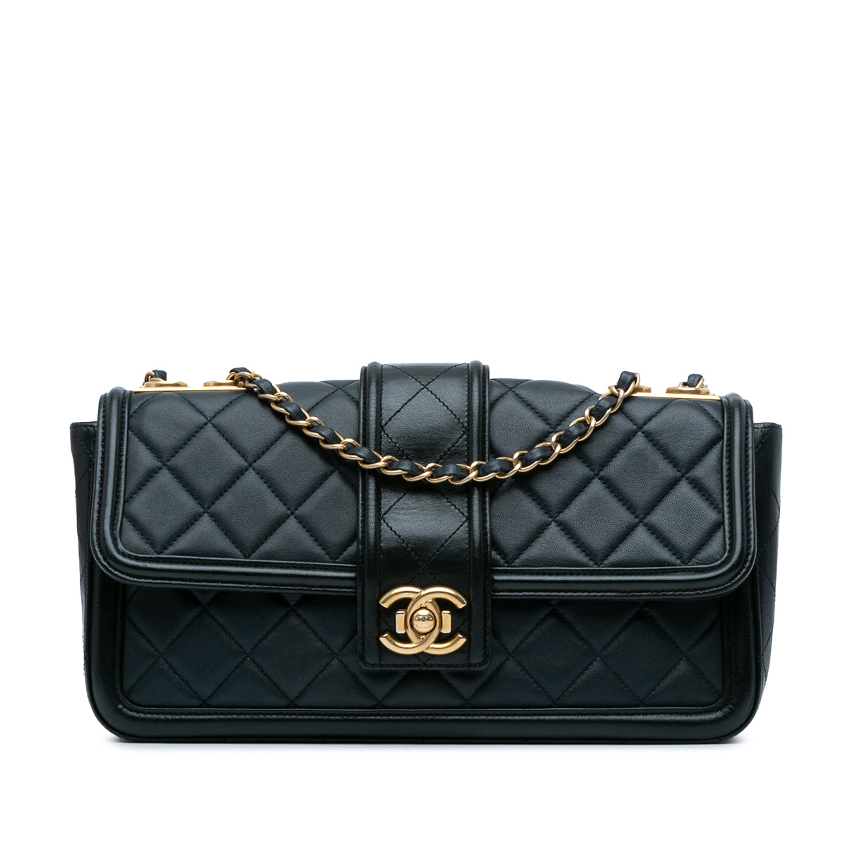 Large Quilted Lambskin Elegant CC Flap_0