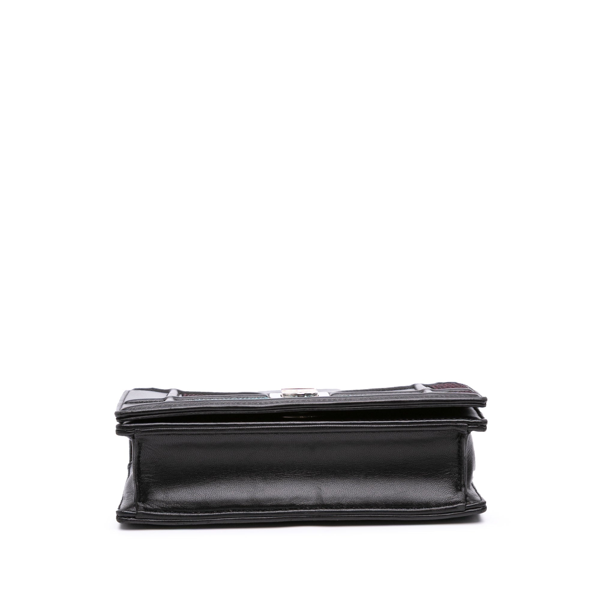 Mini Lambskin Sequin Diorama Flap