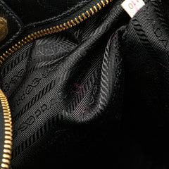 Saffiano Trimmed Tessuto Snap Crossbody