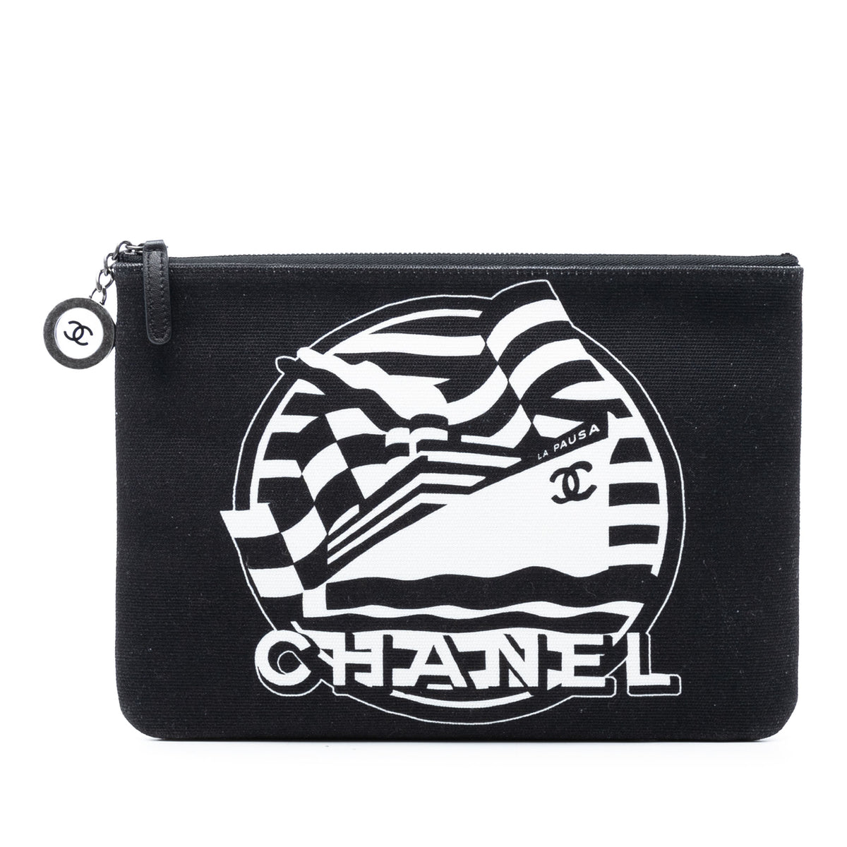 Medium Canvas La Pausa Zip O Case Clutch