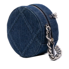 Denim 19 Round Clutch with Chain