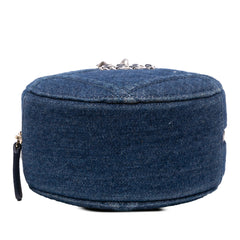 Denim 19 Round Clutch with Chain