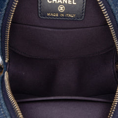 Denim 19 Round Clutch with Chain