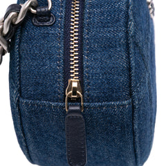 Denim 19 Round Clutch with Chain