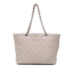 Large Quilted Aged Calfskin Cotton Club Tote
