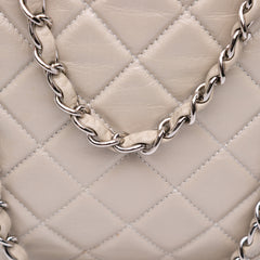 Large Quilted Aged Calfskin Cotton Club Tote
