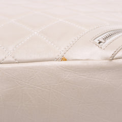 Large Quilted Aged Calfskin Cotton Club Tote