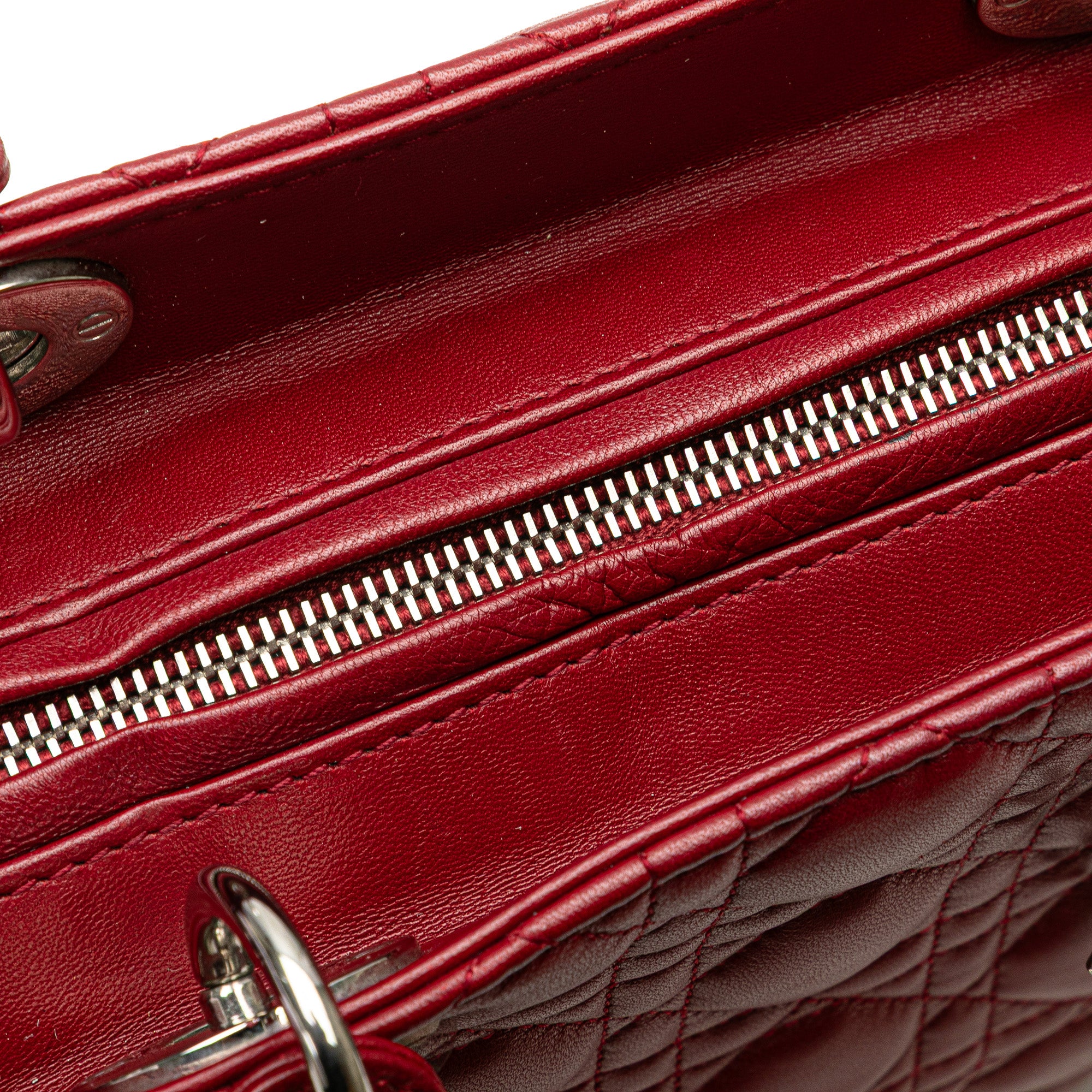 Large Lambskin Cannage Lady Dior