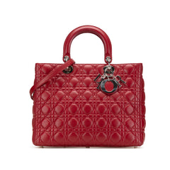 Large Lambskin Cannage Lady Dior