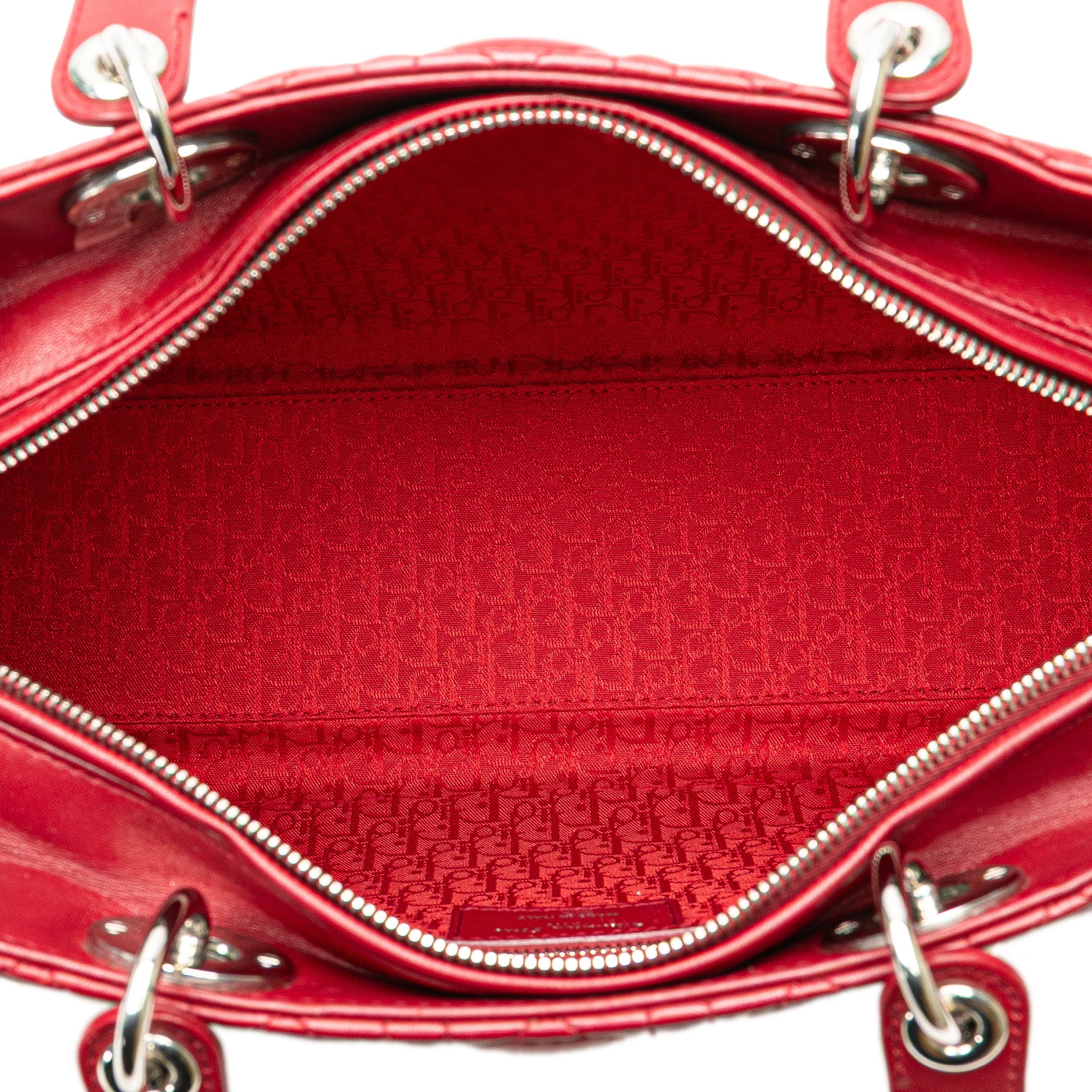 Large Lambskin Cannage Lady Dior
