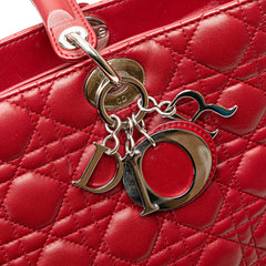 Large Lambskin Cannage Lady Dior