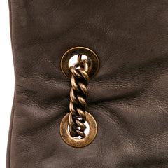 Large Quilted Iridescent Calfskin Shiva Flap