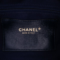 Large Quilted Iridescent Calfskin Shiva Flap