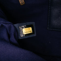 Large Quilted Iridescent Calfskin Shiva Flap