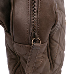Large Quilted Iridescent Calfskin Shiva Flap