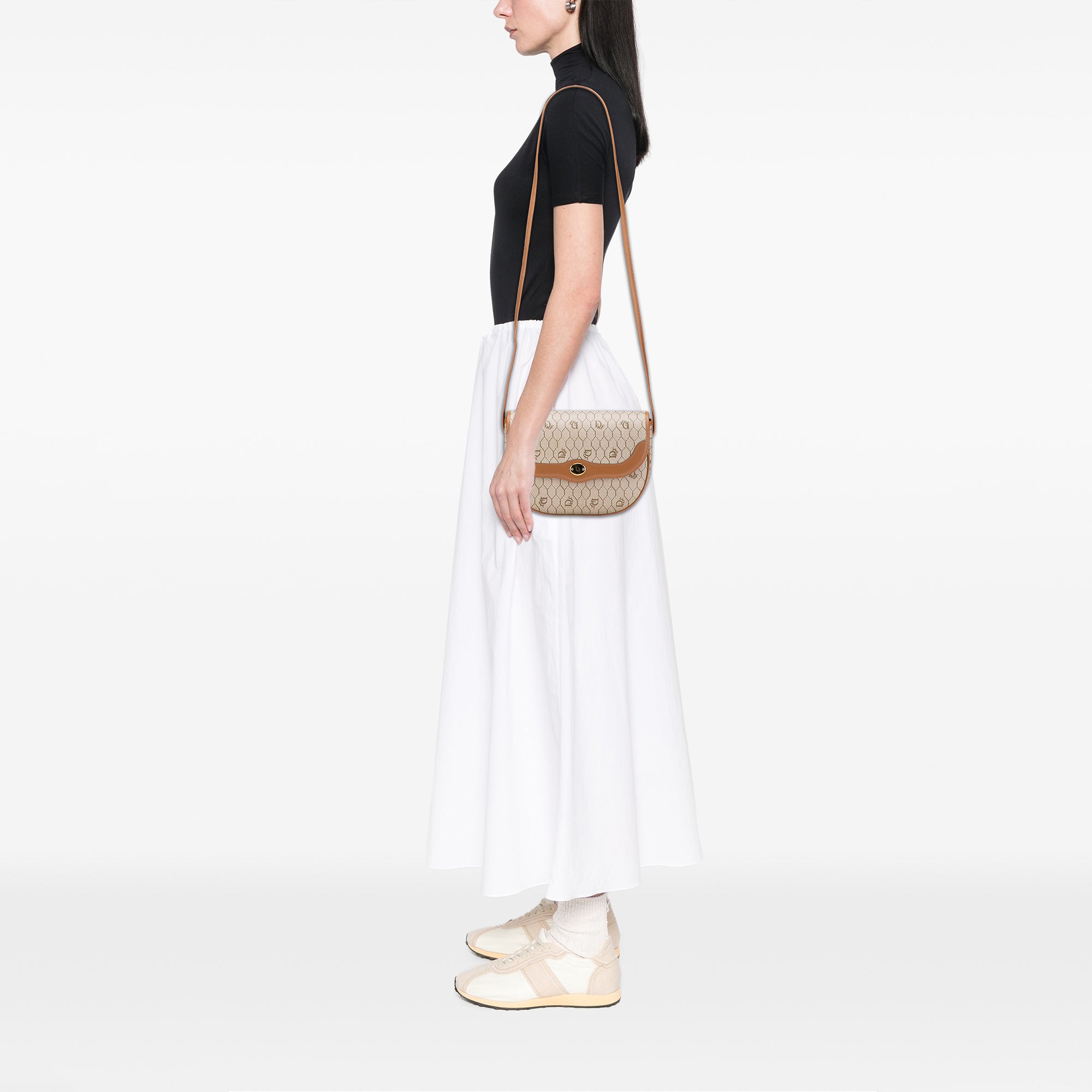 Honeycomb Coated Canvas Crossbody