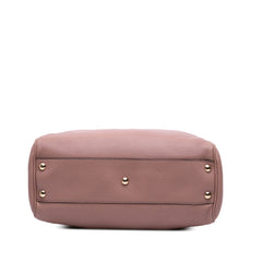 Small Calfskin Bamboo Shopper Satchel