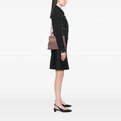 Small Calfskin Bamboo Shopper Satchel