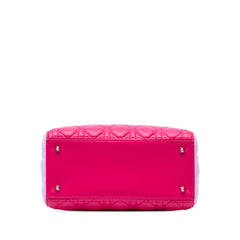Medium Tricolor Lambskin Cannage Lady Dior