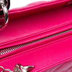 Medium Tricolor Lambskin Cannage Lady Dior