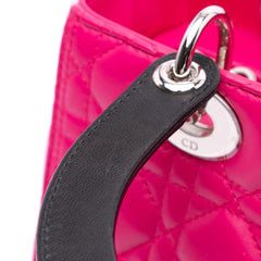 Medium Tricolor Lambskin Cannage Lady Dior