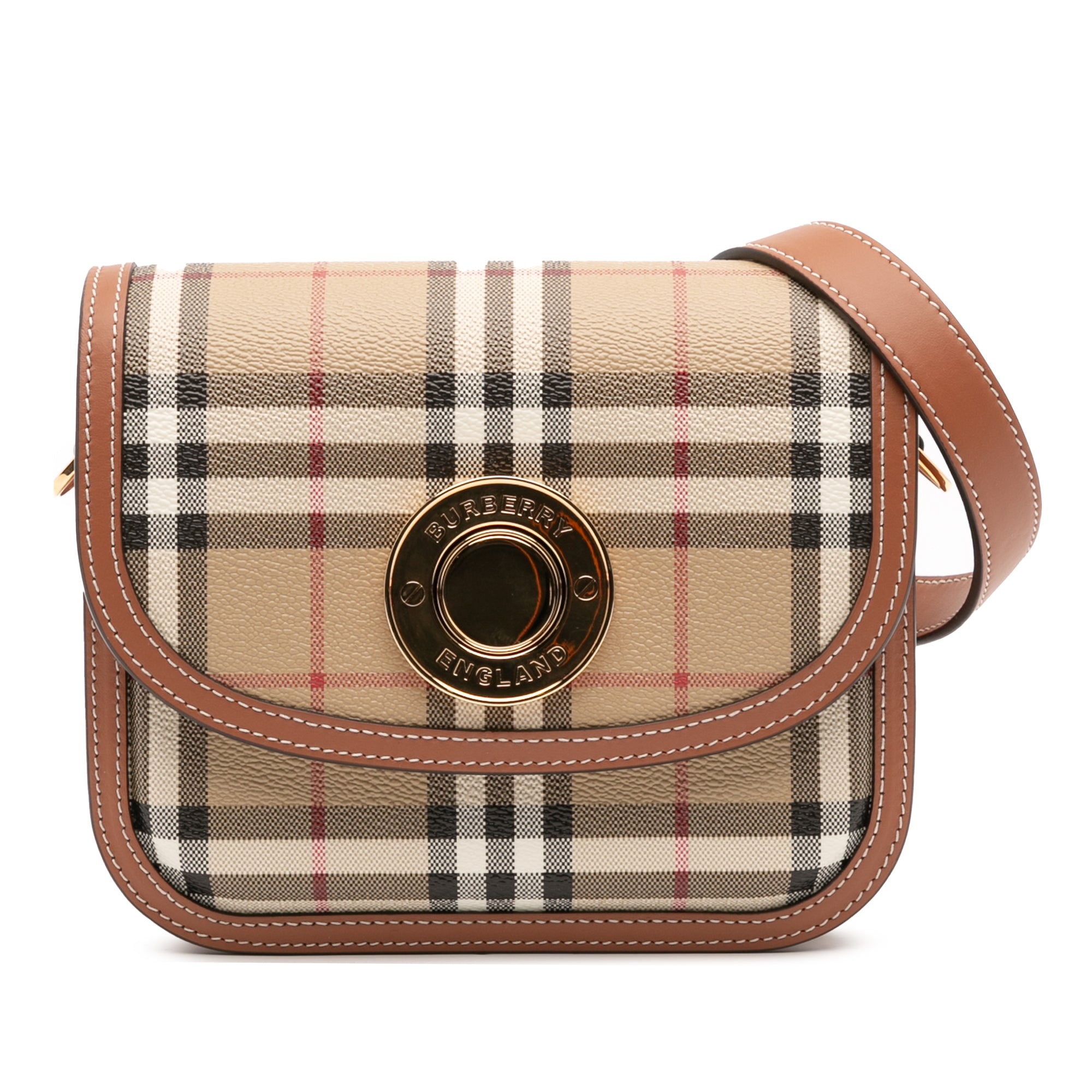 Small House Check Coated Canvas Elizabeth Crossbody