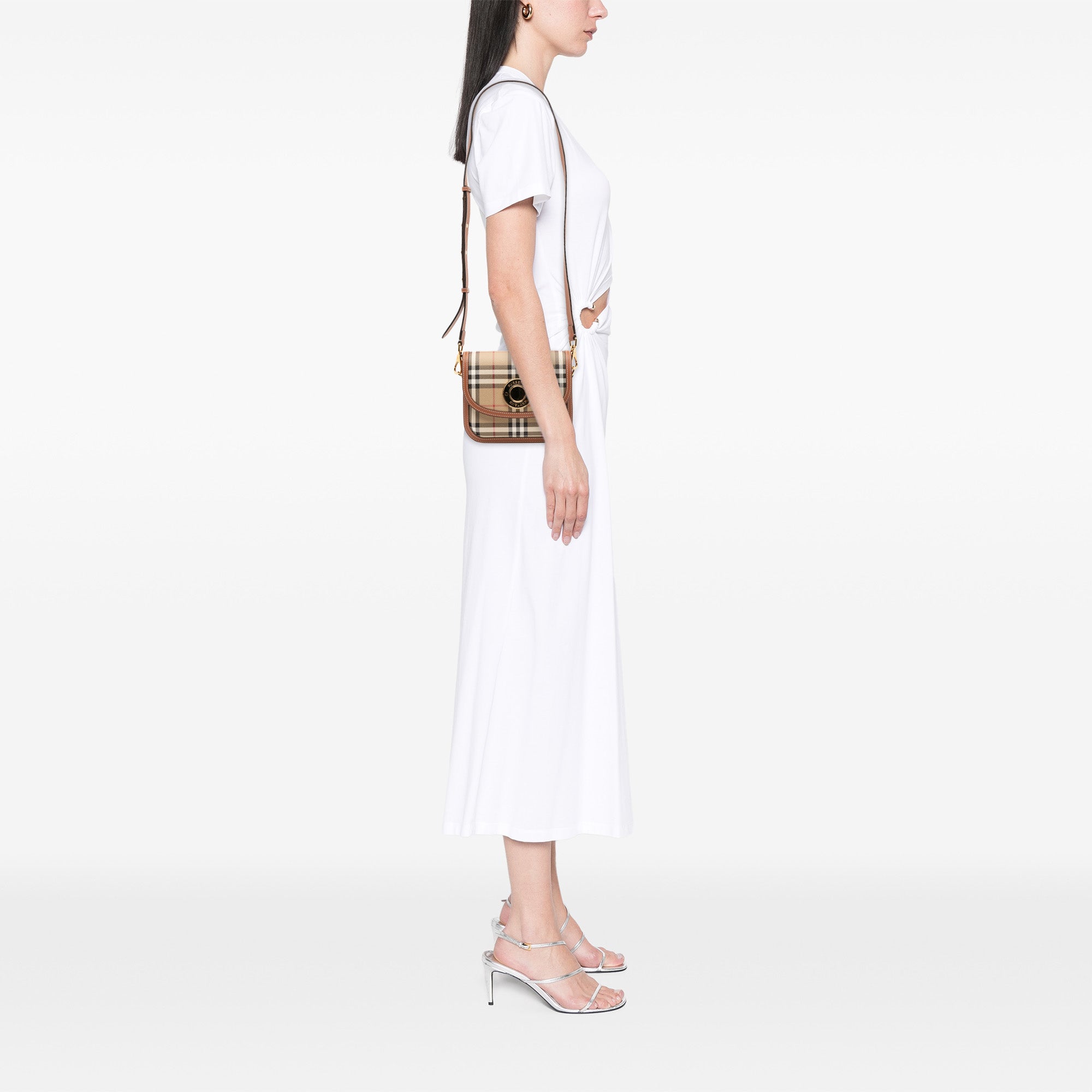 Small House Check Coated Canvas Elizabeth Crossbody