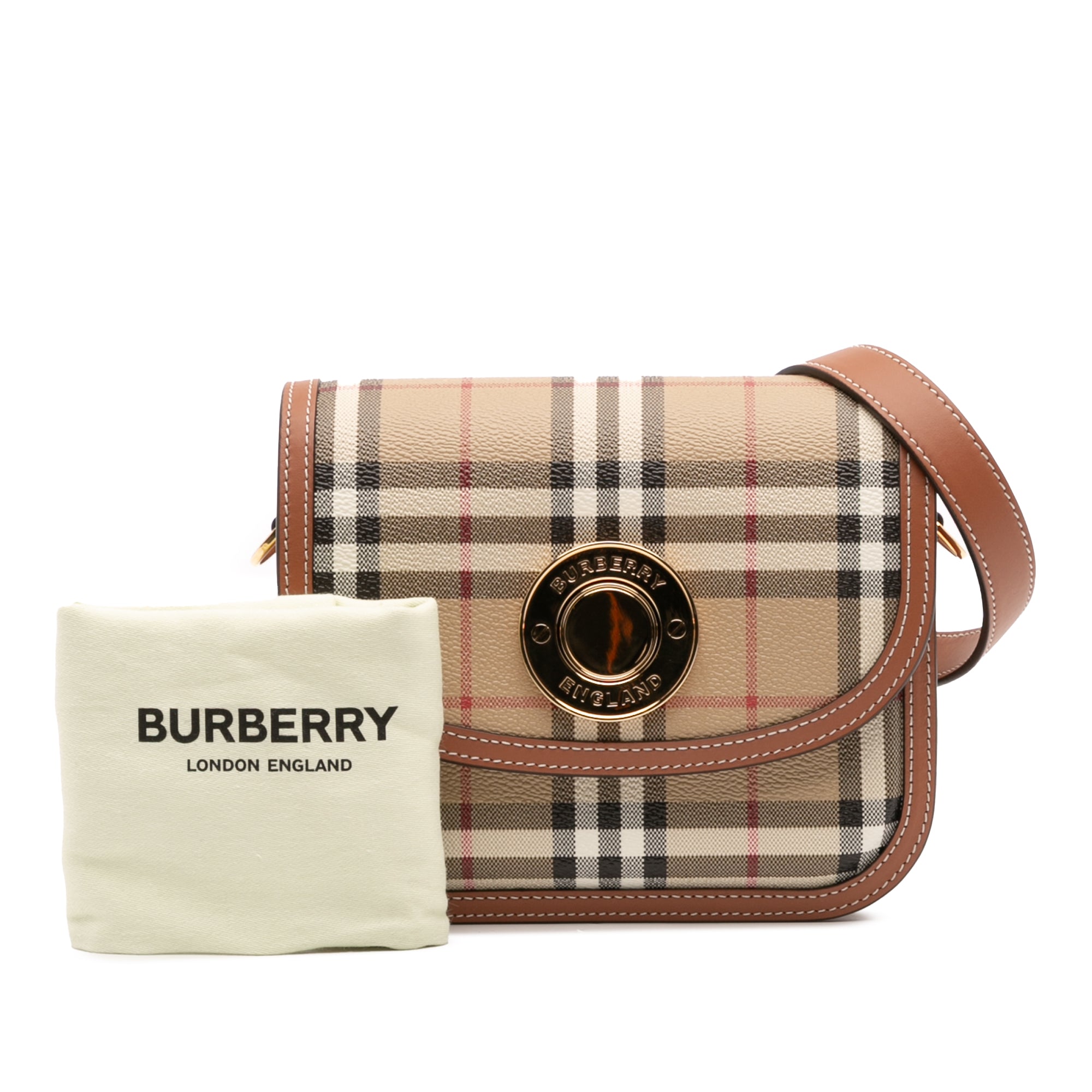 Small House Check Coated Canvas Elizabeth Crossbody