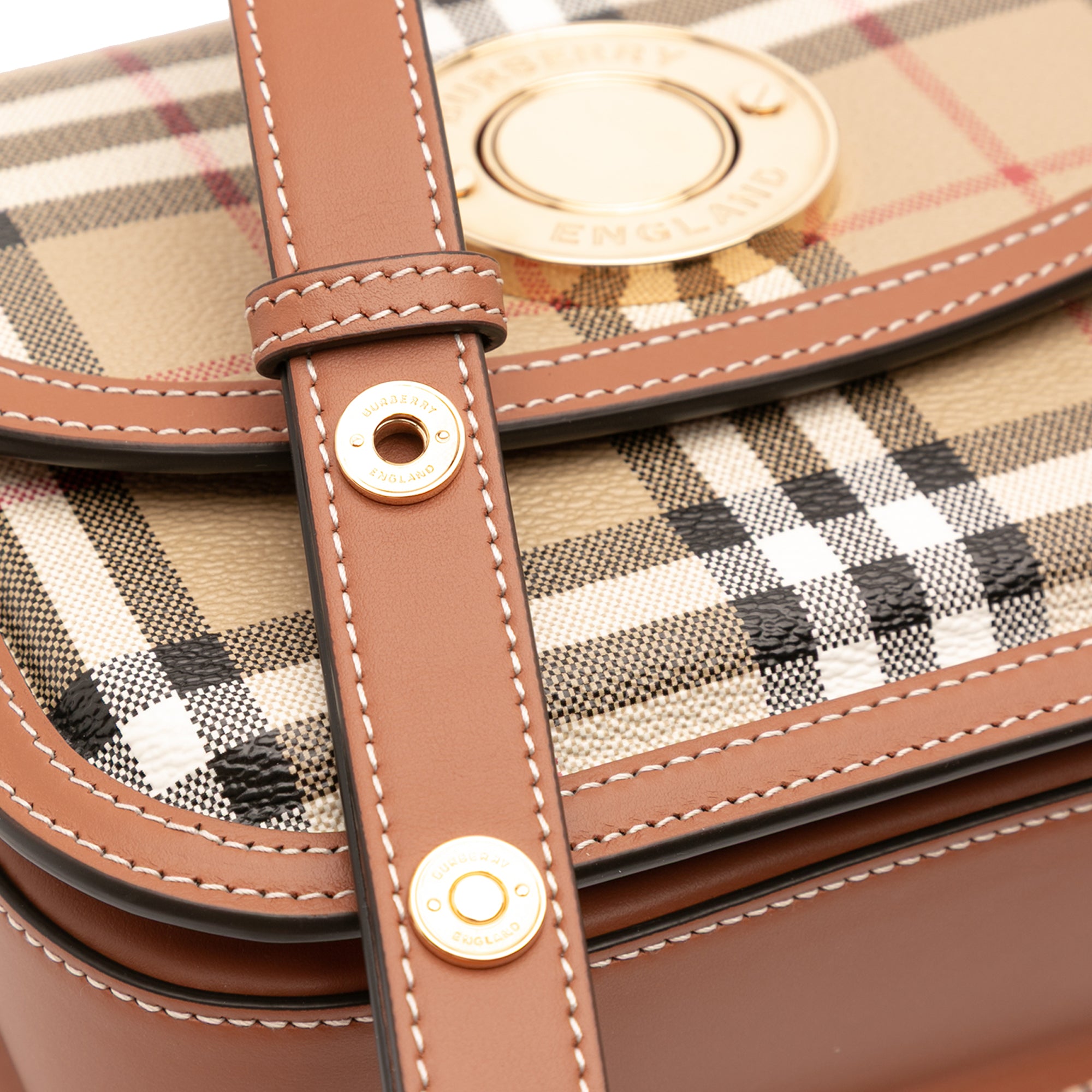 Small House Check Coated Canvas Elizabeth Crossbody