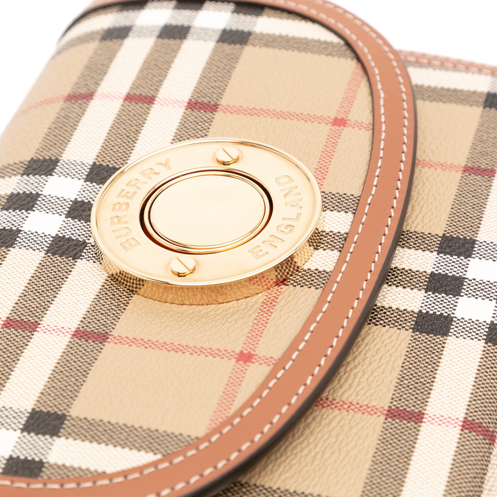 Small House Check Coated Canvas Elizabeth Crossbody