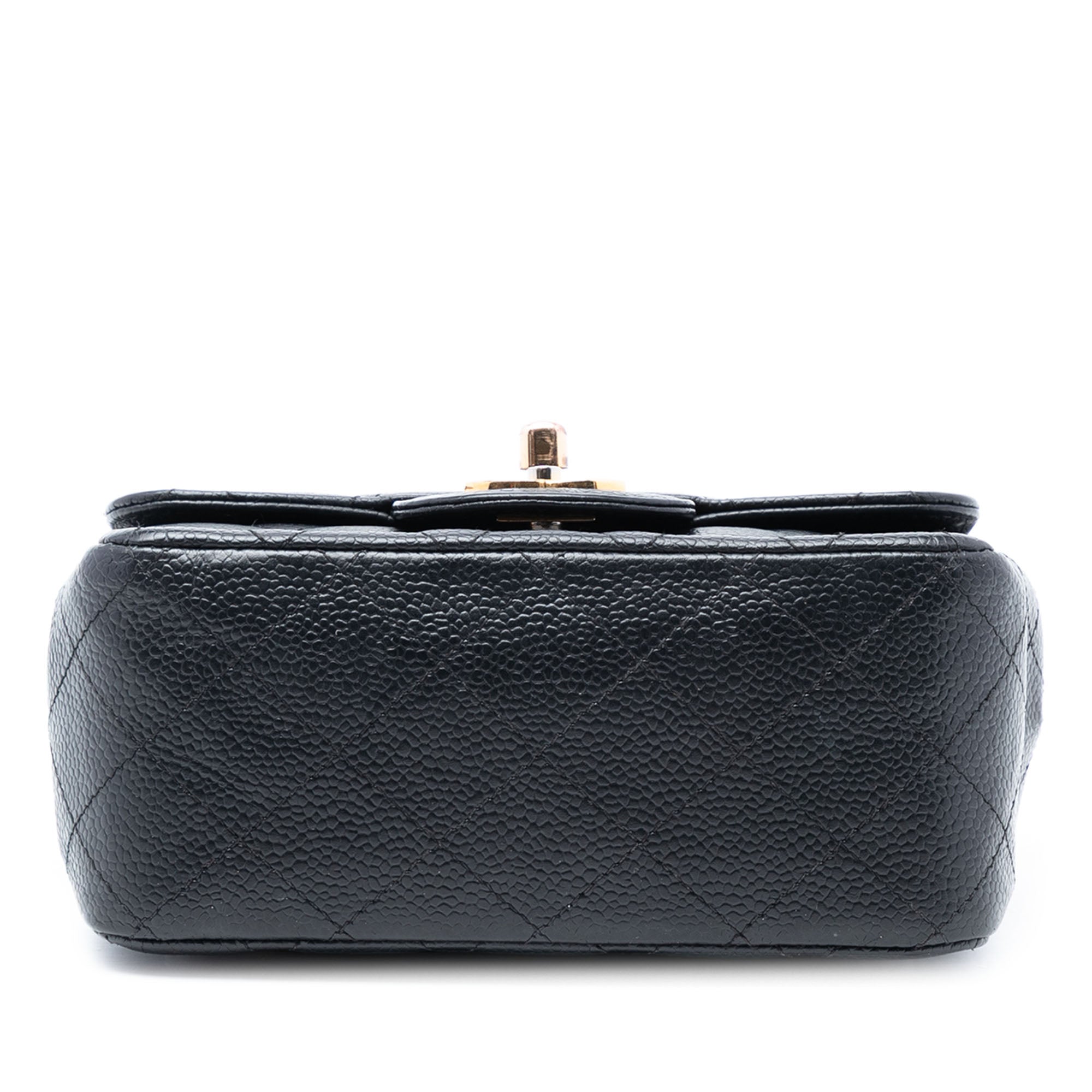 Mini Square Classic Caviar Single Flap