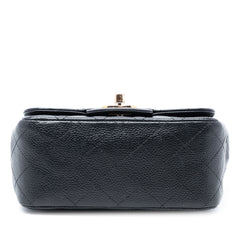 Mini Square Classic Caviar Single Flap