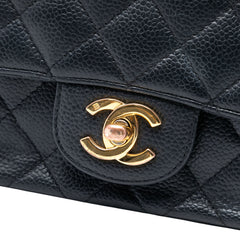 Mini Square Classic Caviar Single Flap
