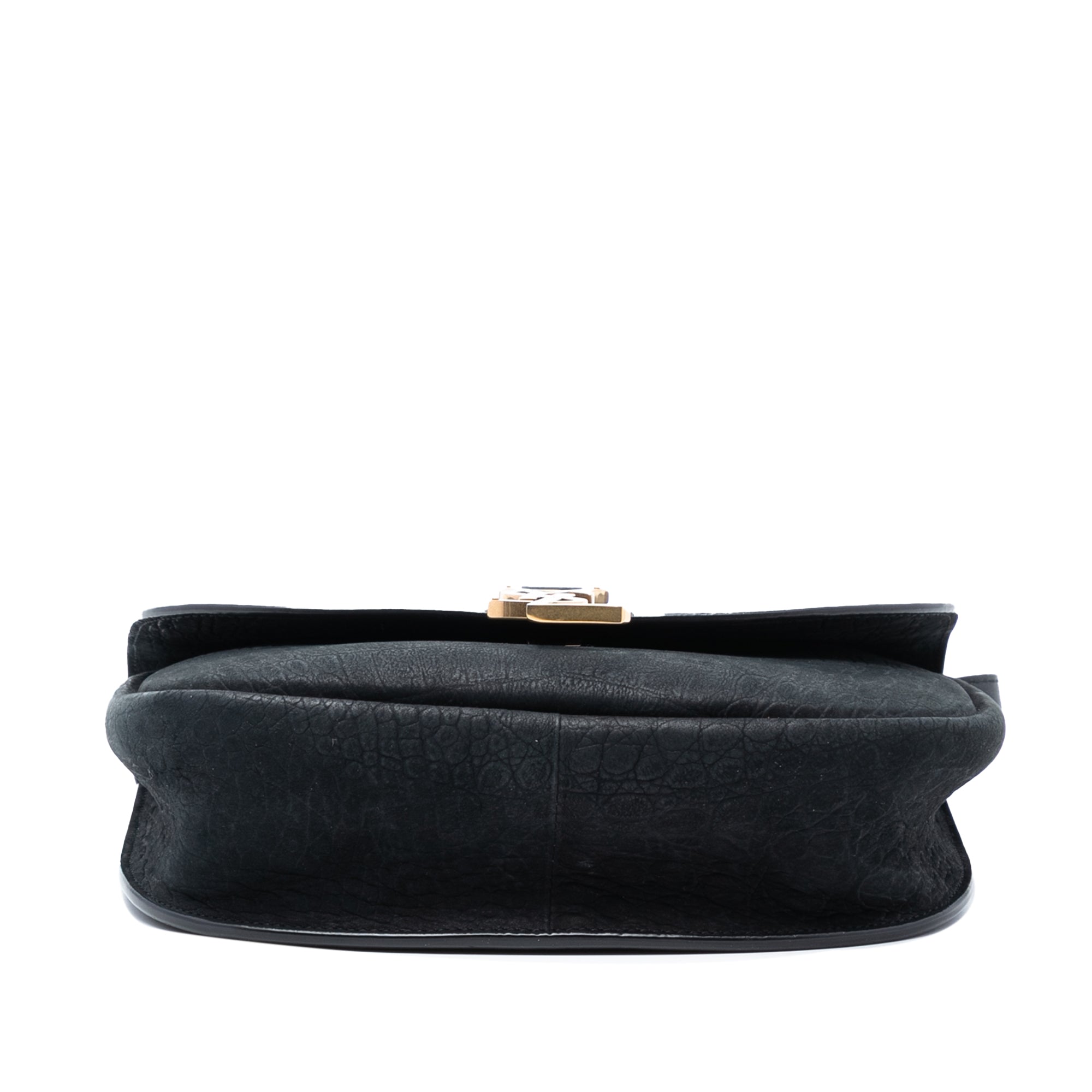 Medium Croc Embossed Nubuck Monogram Kaia Crossbody