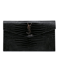 Croc Embossed Uptown Clutch